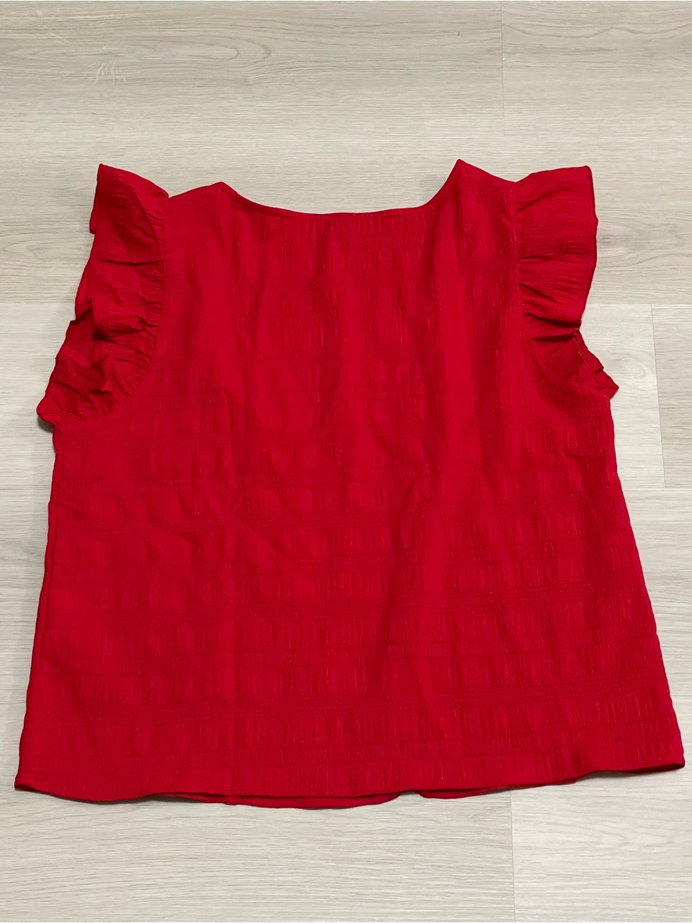 Women’s Red Ruffle Top - Picture 3 of 3